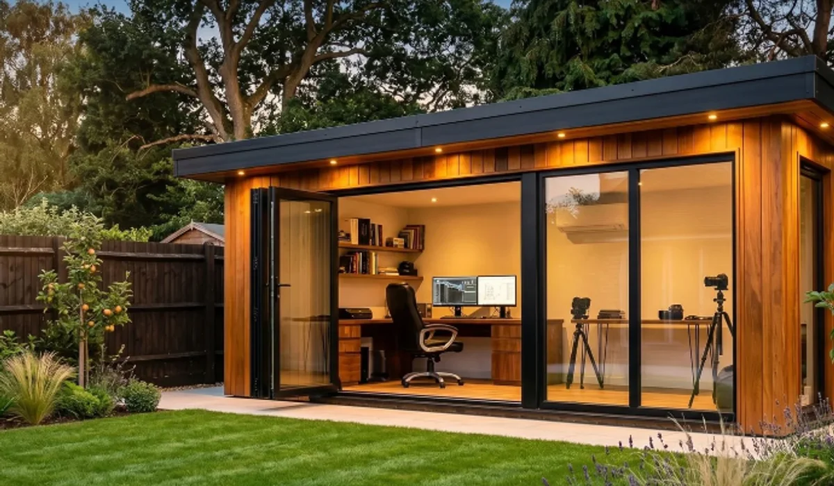 Warwickshire Garden Rooms team on site during a build